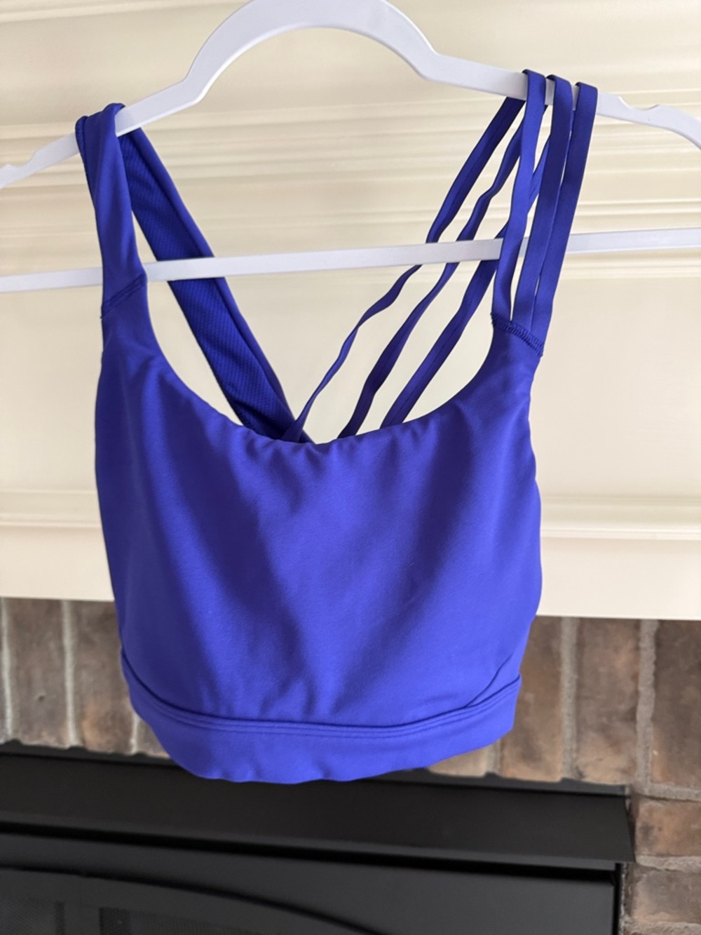 Athleta Strappy Scoop-Back Sports Bra - Cobalt Blue